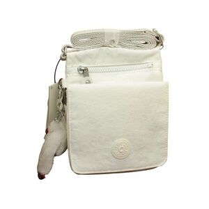 Kipling NWELDORADO Lightweight Crossbody Nylon Travel Bag White Tonal NWT